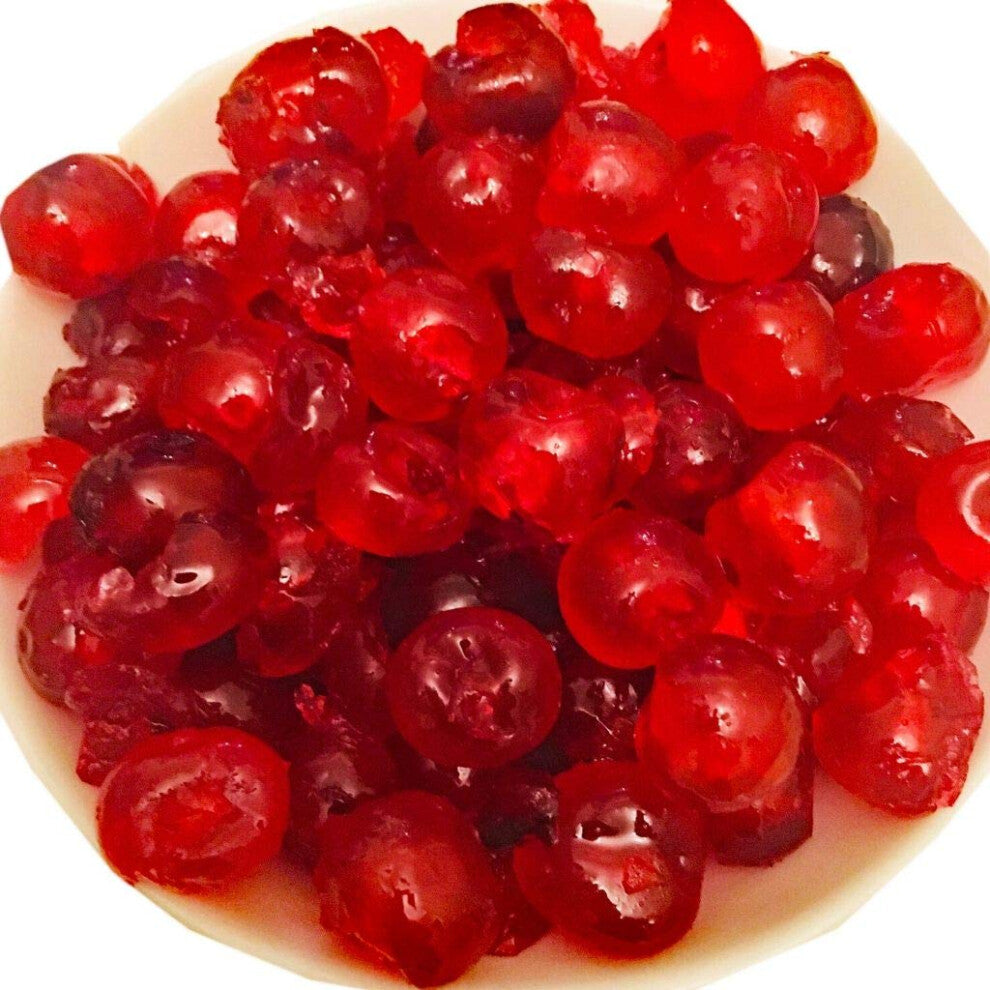 Hides Fine Foods - Red Glace Cherries - 1kg GMO Free - Suitable for Vegetarians - Baking - Desserts - Decorating - Cakes - Cookies - Tart - Mincemeat