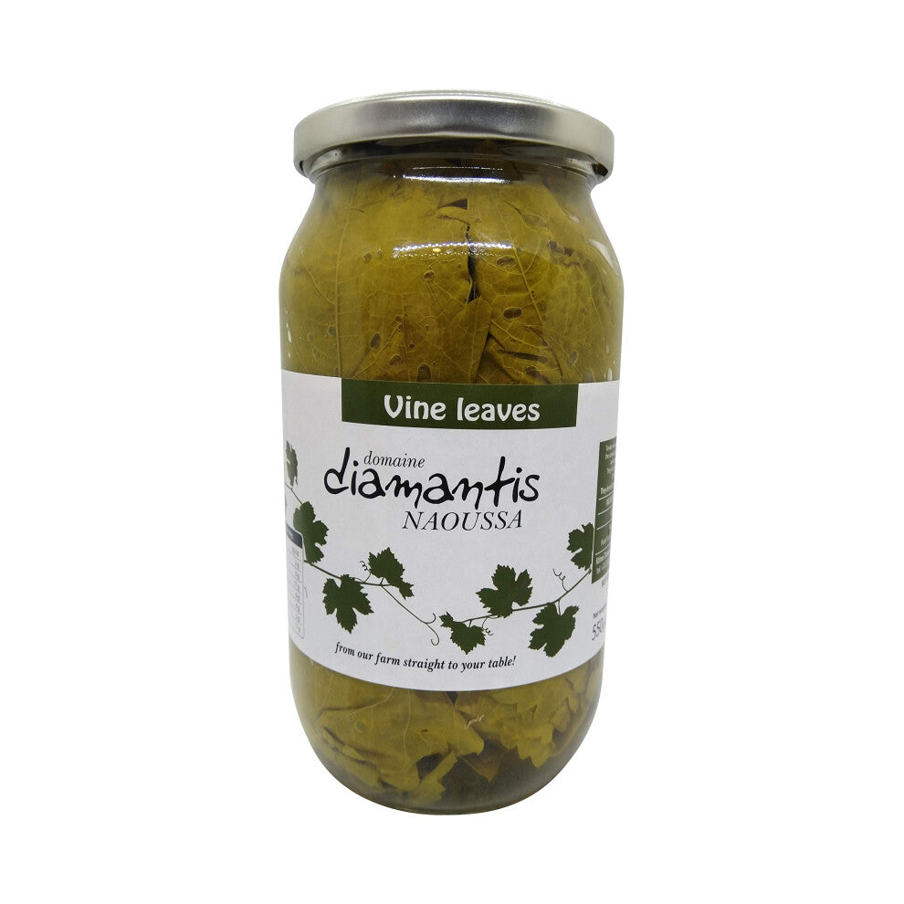 Greek Vine Leaves | Hand-Picked Soultanina Variety Vineleaves | Main Ingredient to Dolmades The Famous Mediterranean Dish | Drained Weight 550gr (110