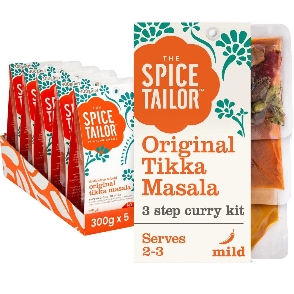 The Spice Tailor - Indian Curry Sauce Meal Kit, Original Tikka Masala, Pack of 5, Vegetarian