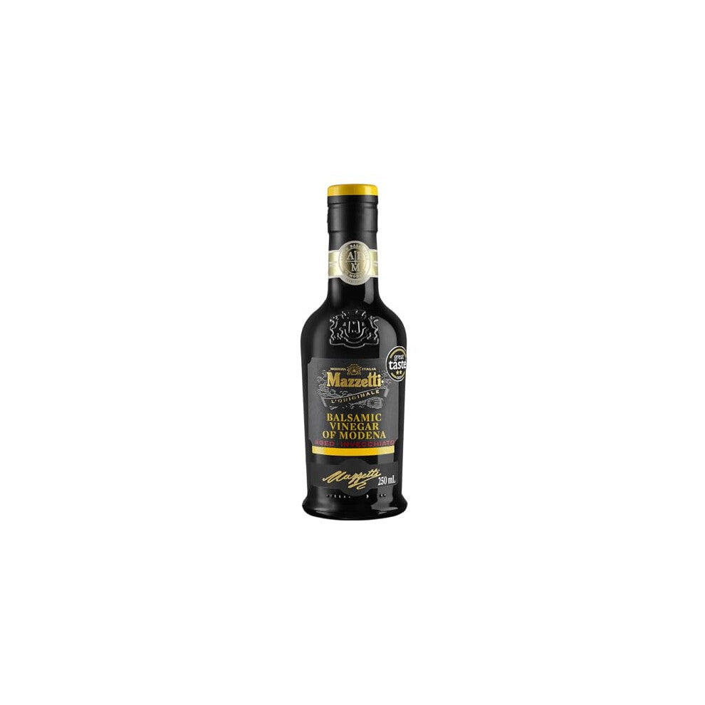 Mazzetti Aged Balsamic Vinegar Of Modena, Sweet, Thick And Rich, Aged In Oak Barrels For 3 Years, Black, 250 ml, Pack of 1