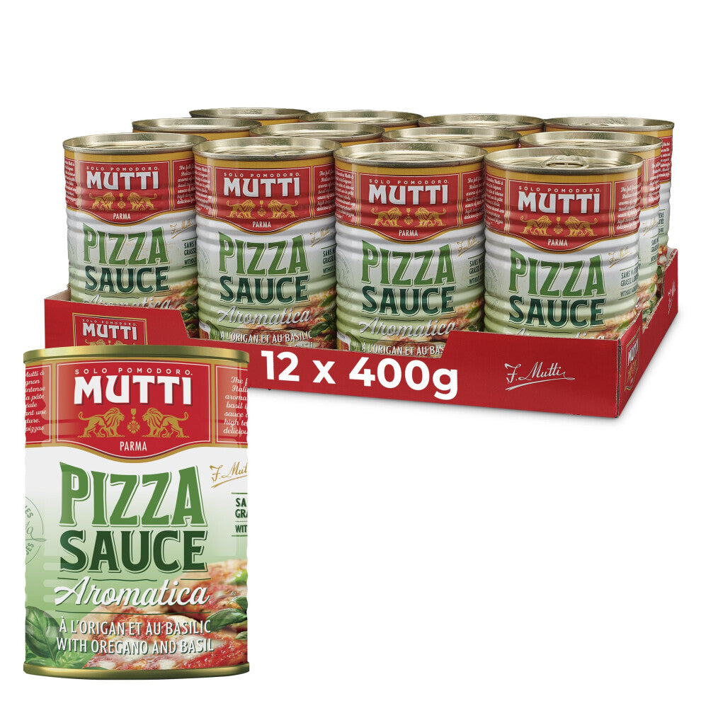 Mutti ? Pizza Sauce Aromatica, Pizza Sauce, 400g, (Pack of 12)