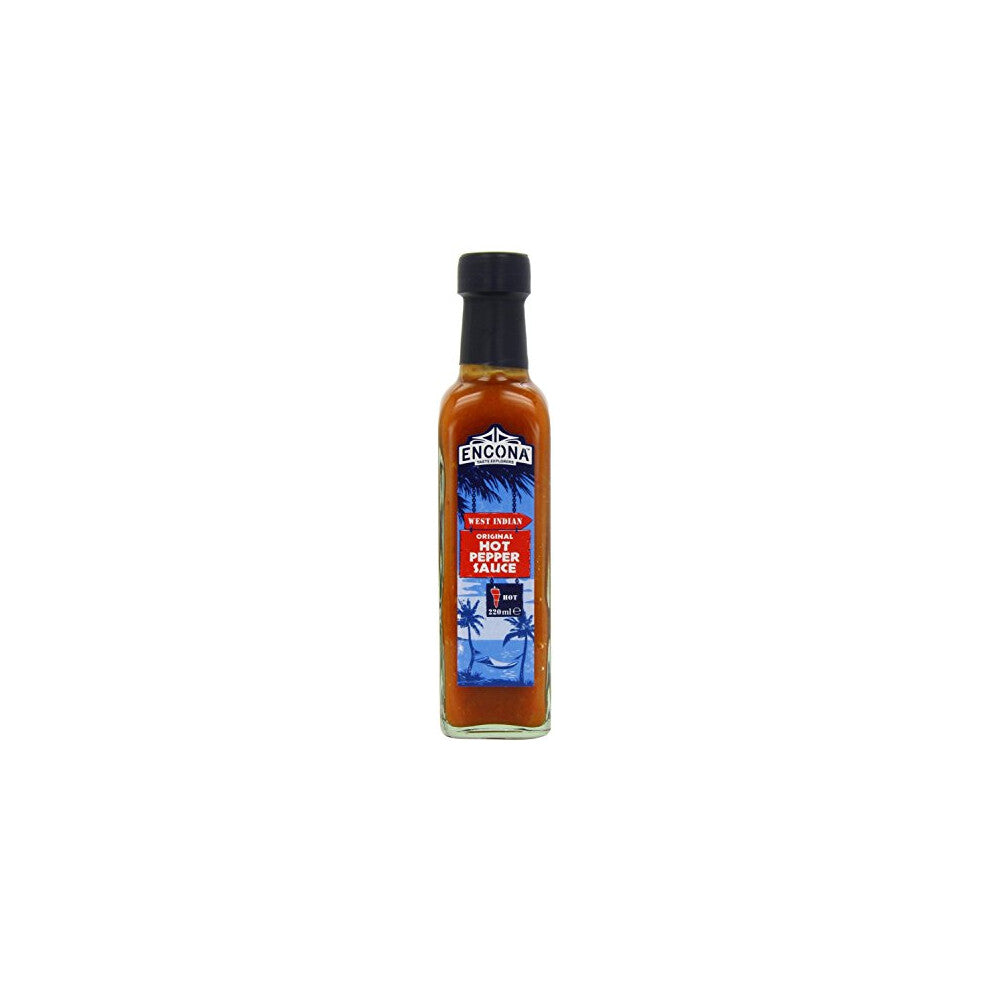 Encona West Indian Hot Pepper Sauce 220 ml (Pack of 6)