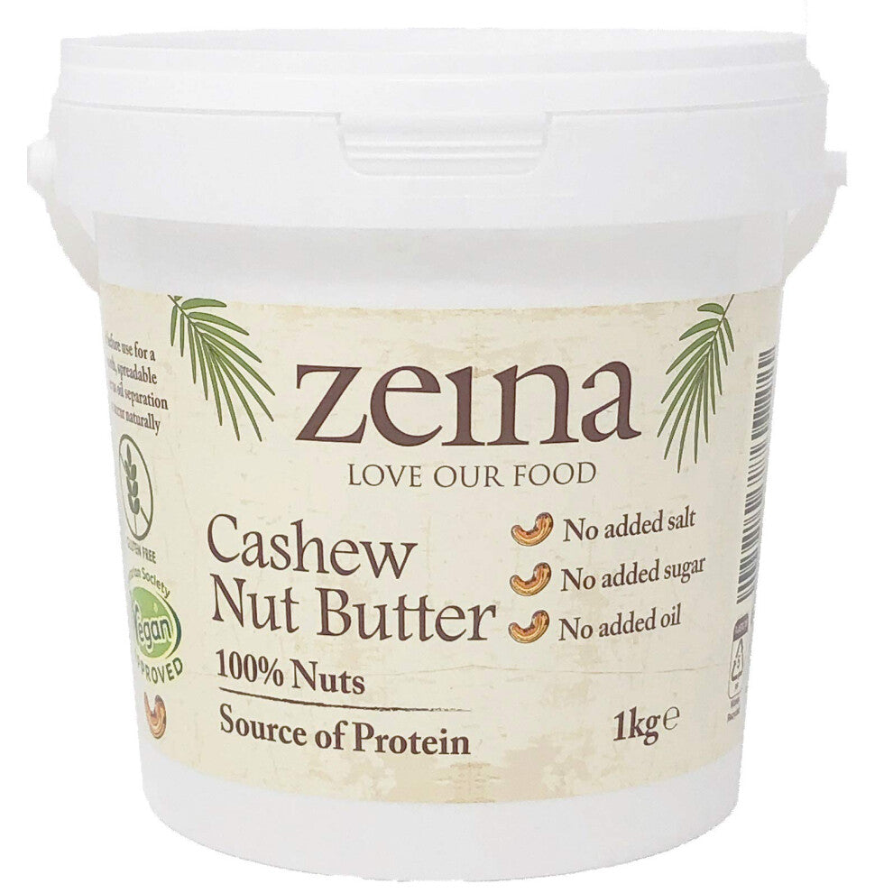 Zeina Cashew Butter (1Kg) - Roasted Smooth Cashew Nut Butter with Source of Protein, Vegan Approved and Gluten-Free for Healthy Snacks, Home Cooking