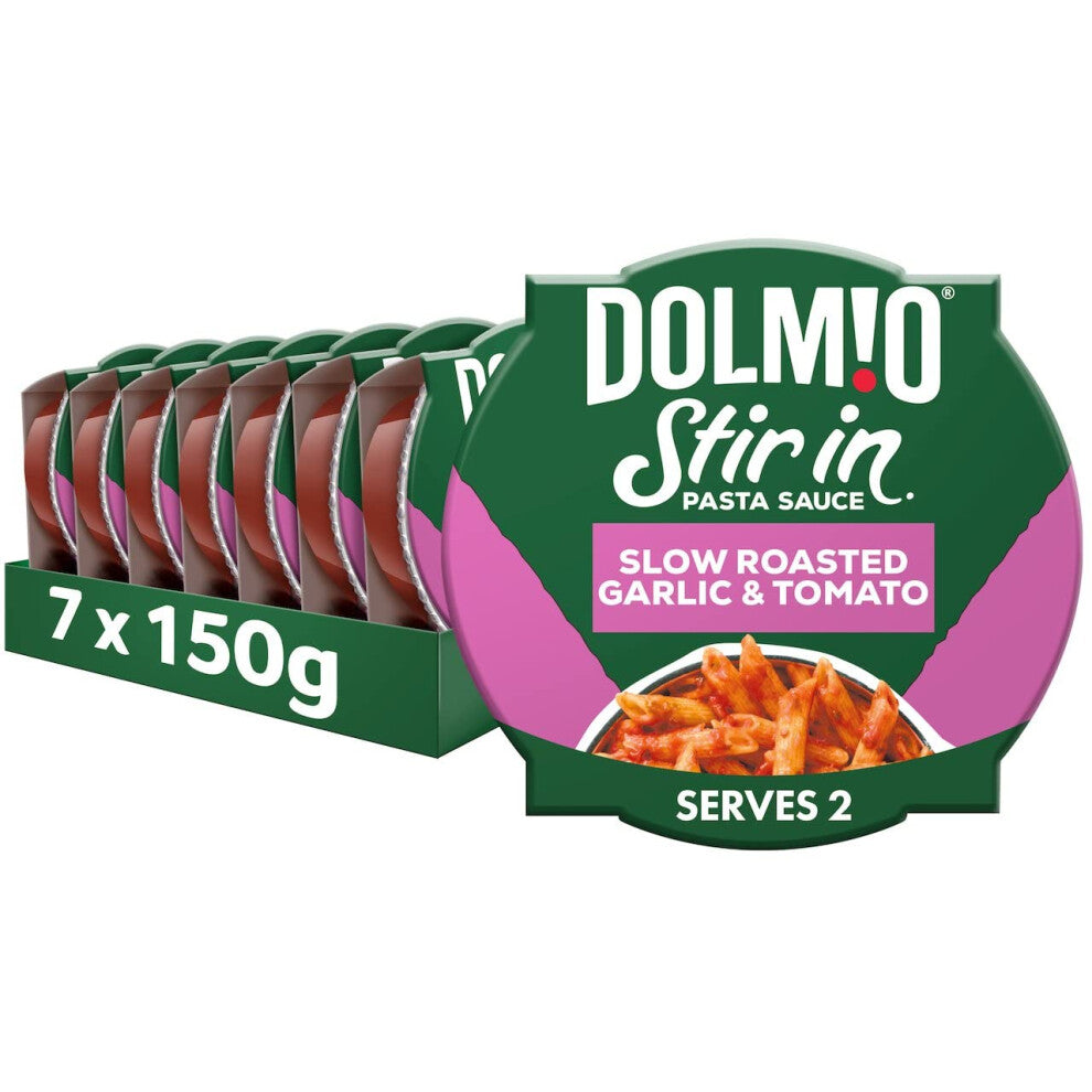 Dolmio Stir In Slow Roasted Garlic and Tomato Pasta Sauce, Bulk Multipack 7 x 150 g pots
