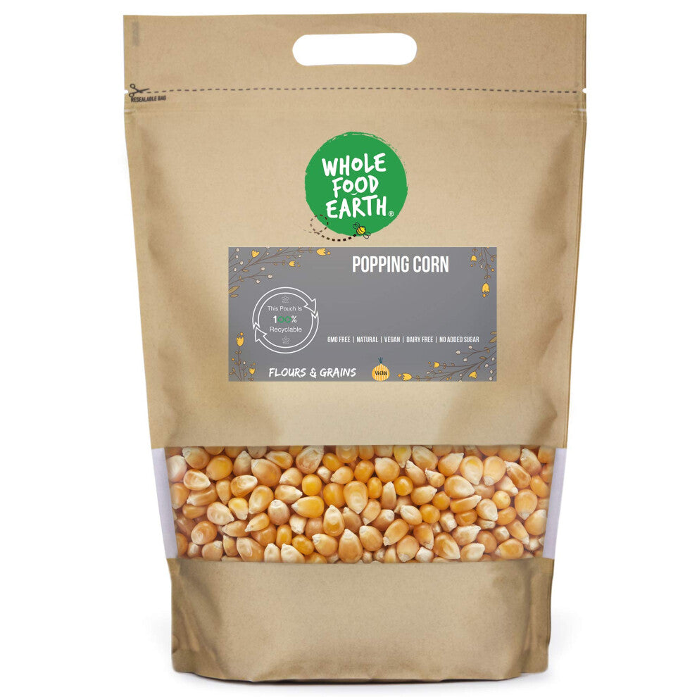 Wholefood Earth Popping Corn 2 kg | GMO Free | Natural