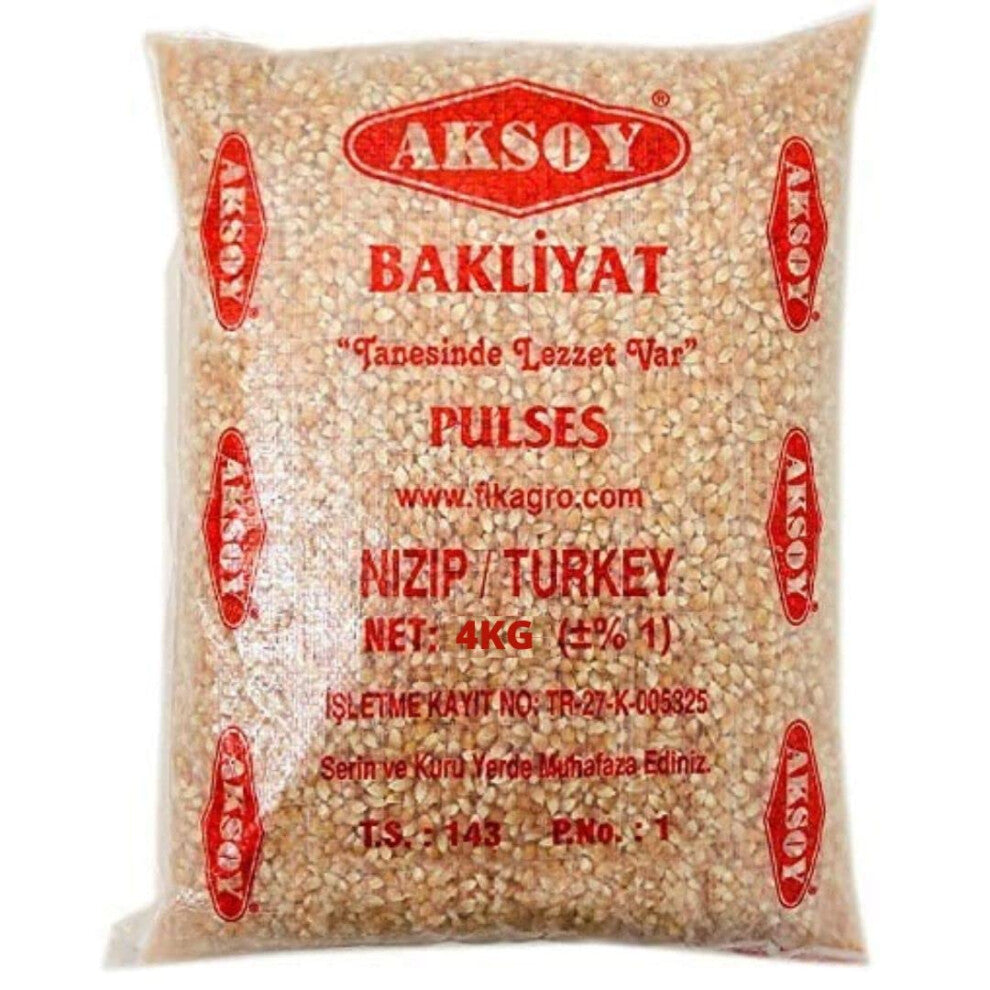 AKSOY Popping Corn Kernels - 4KG | Popcorn Seeds for Stovetop, Microwave & Air Popper | Freshly Harvested Corn for Delicious Homemade Popcorn