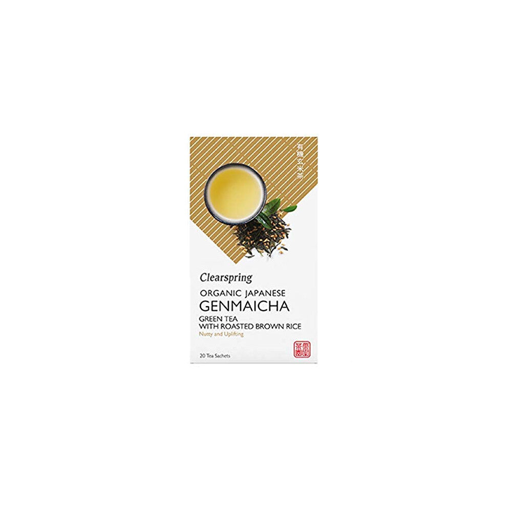Clearspring Organic Japanese Genmaicha Tea 20 Bags (Pack of 3)