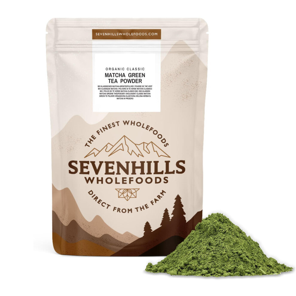 Organic Japanese Classic Matcha Tea Powder 200g | from Uji, Kyoto, Japan | Minimal Bitterness | by Sevenhills Wholefoods | Culinary Grade | For