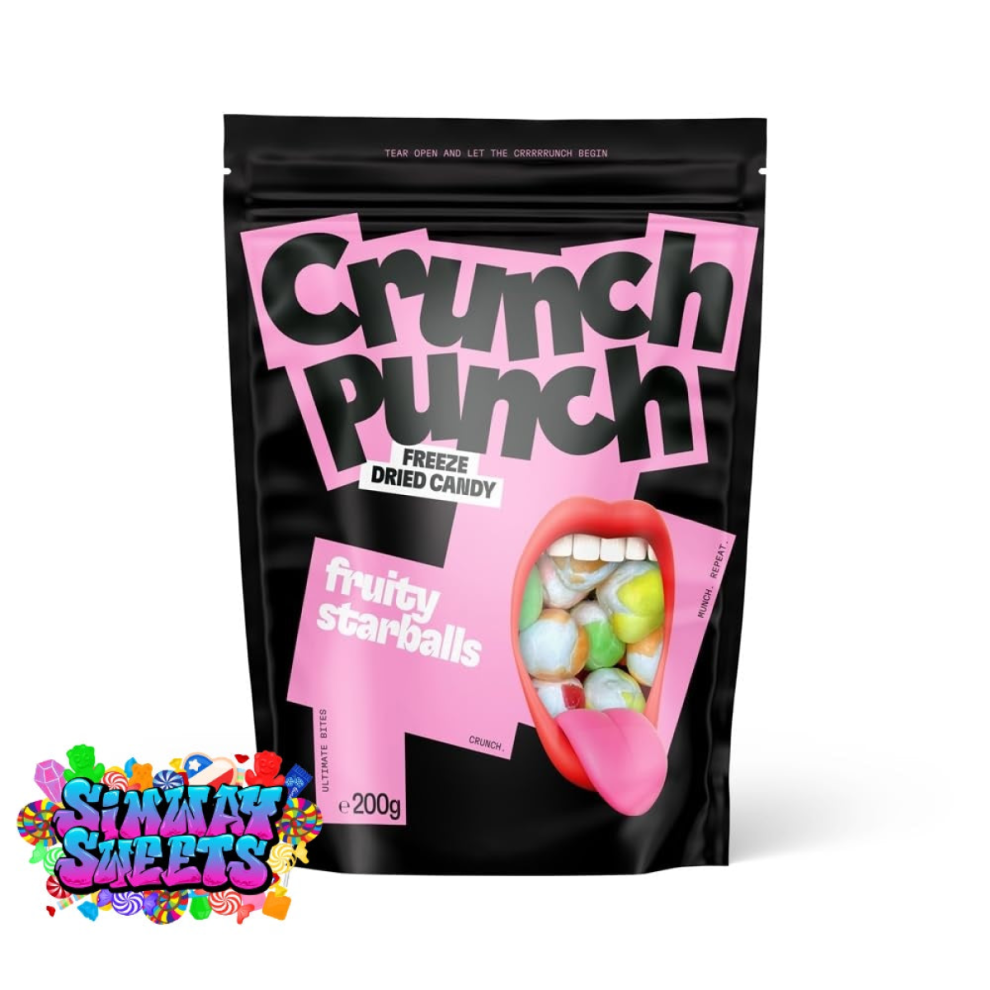 Freeze Dried Candy Crunch Punch Fruity Starballs - 200g