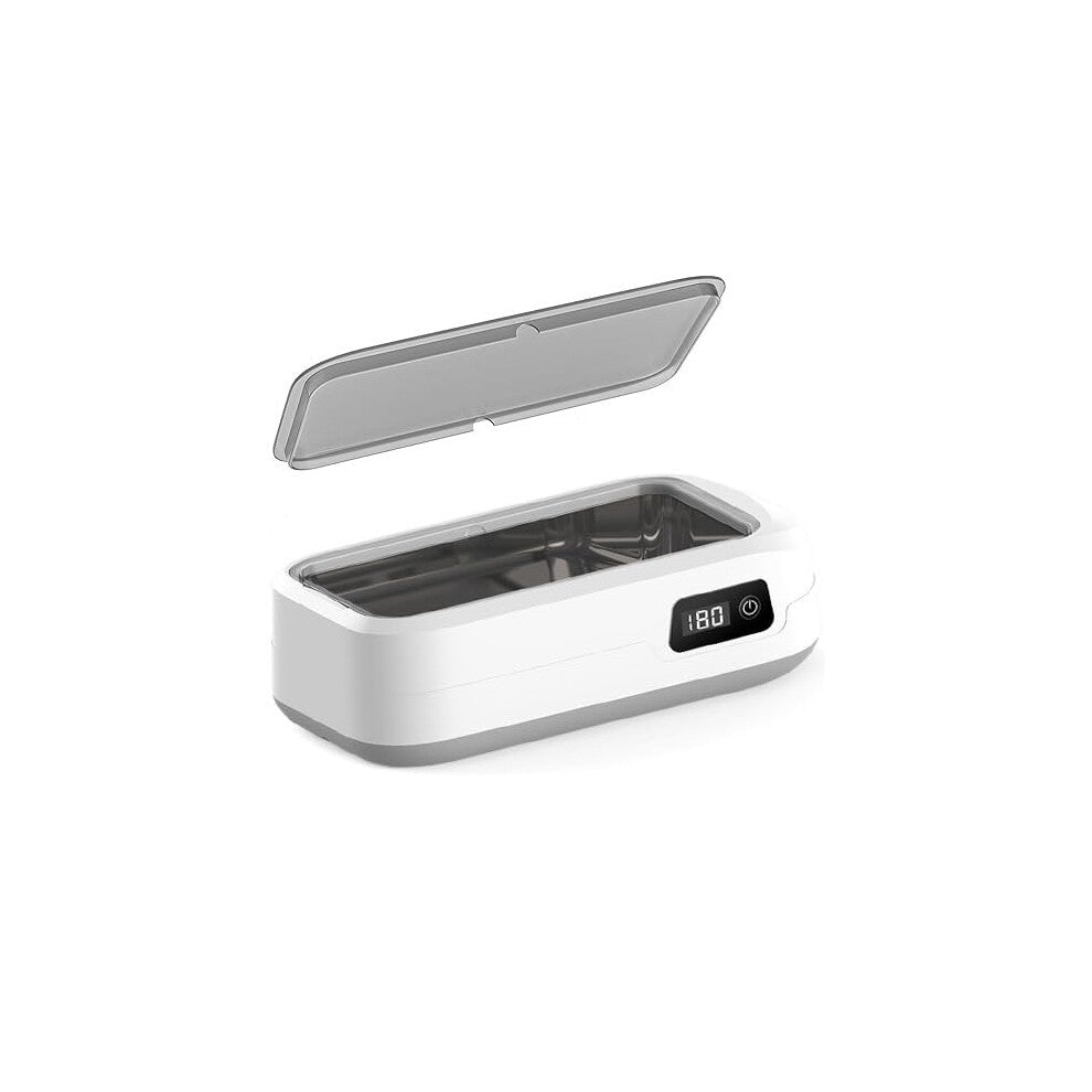 Ultrasonic Cleaner for Jewellery and Glasses, High Frequency 49000Hz Portable Machine with 4 Cleaning Modes, Light Grey