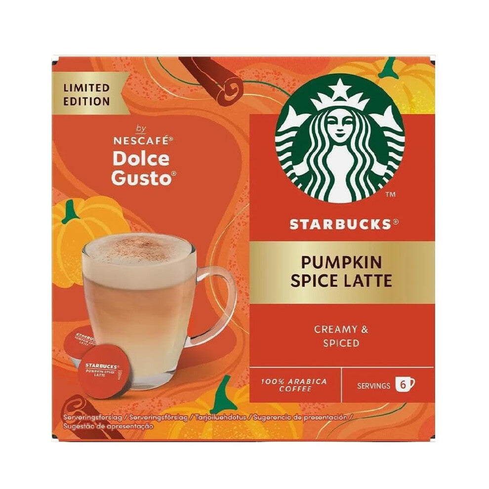 STARBUCKS Pumpkin Spice Latte by NESCAFÉ Dolce Gusto Coffee Pods x12 – Dark Roast