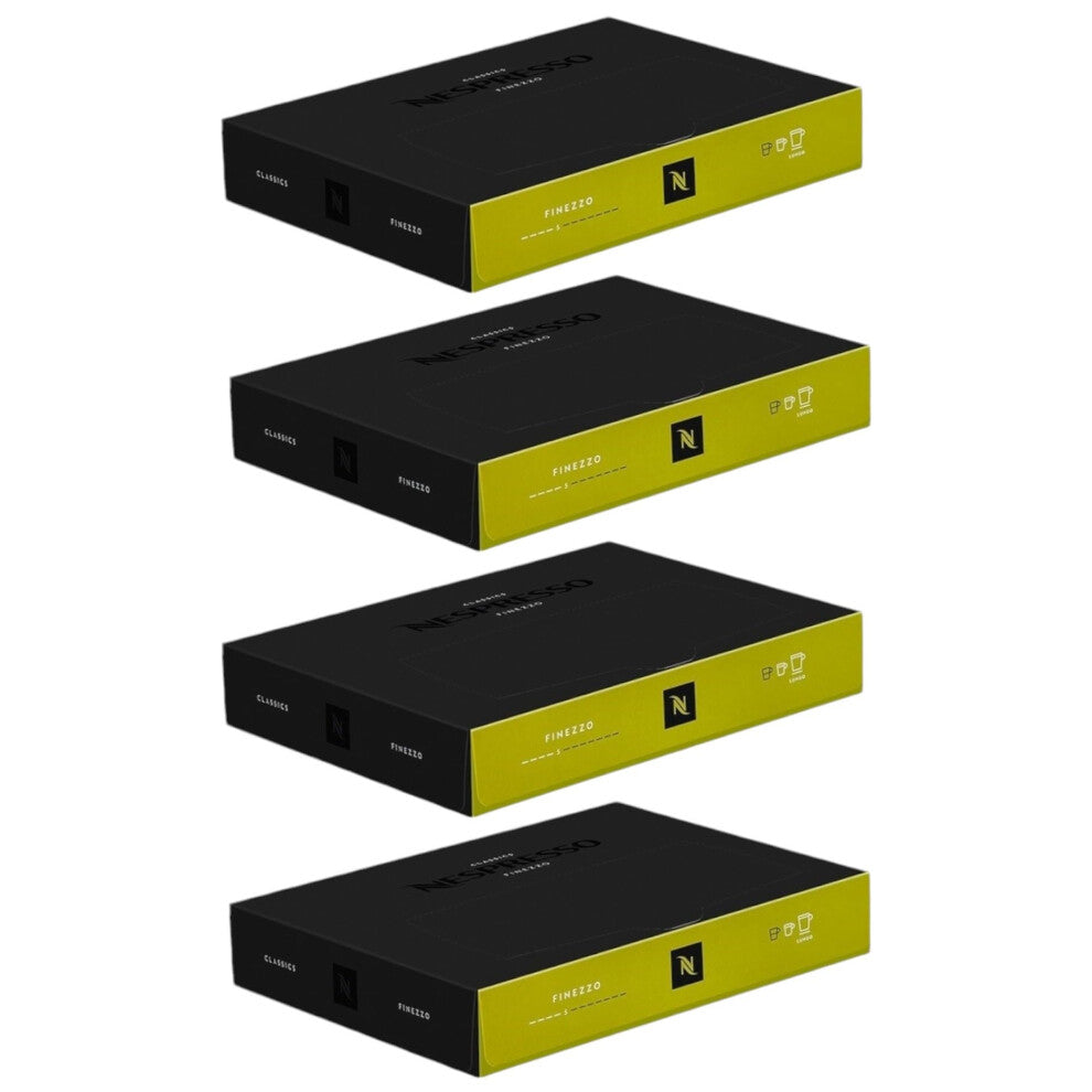 Nespresso Finezzo Professional Coffee Pods (Pack of 4, Total 200 Pro Capsules)