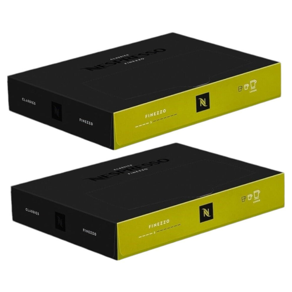 Nespresso Finezzo Professional Coffee Pods (Pack of 2, Total 100 Pro Capsules)