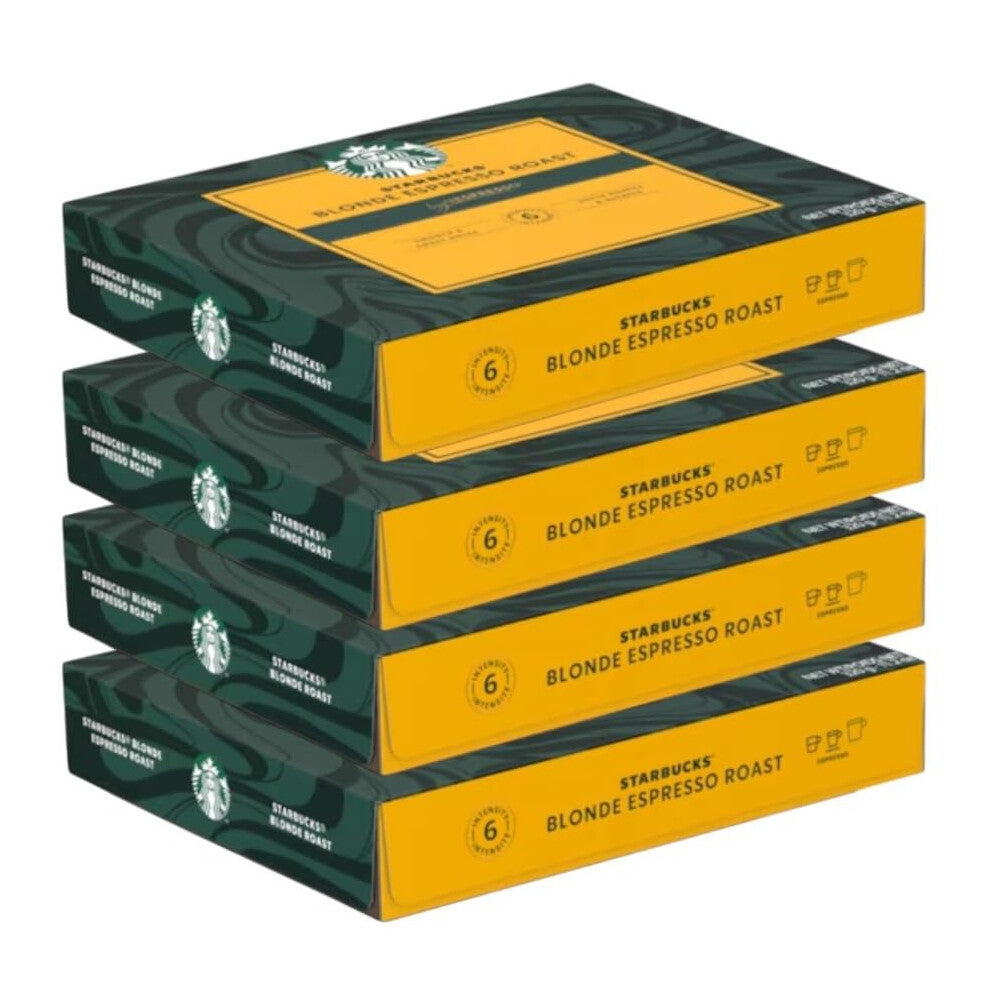 Nespresso Professional Starbucks Blonde Espresso Roast Coffee Capsules x50 (Pack of 4, Total 200 Capsules)