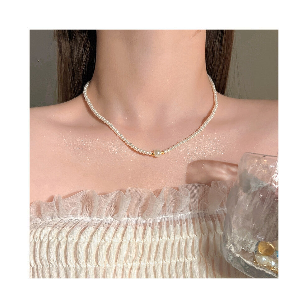 (MY30402) Light luxury design, high-end and fashionable style, collarbone chain, neck chain, sweater chain, bead chain