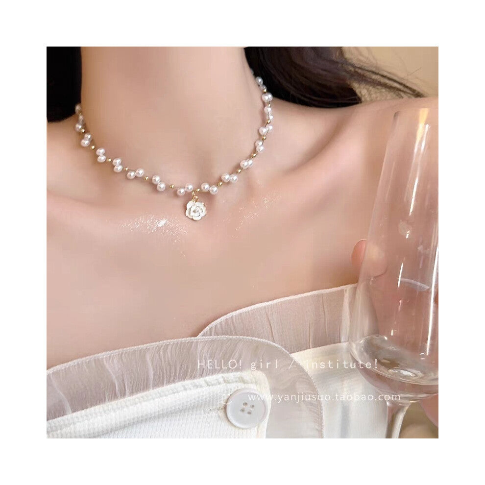 (MY33209) Light luxury design, high-end and fashionable style, collarbone chain, neck chain, sweater chain, bead chain