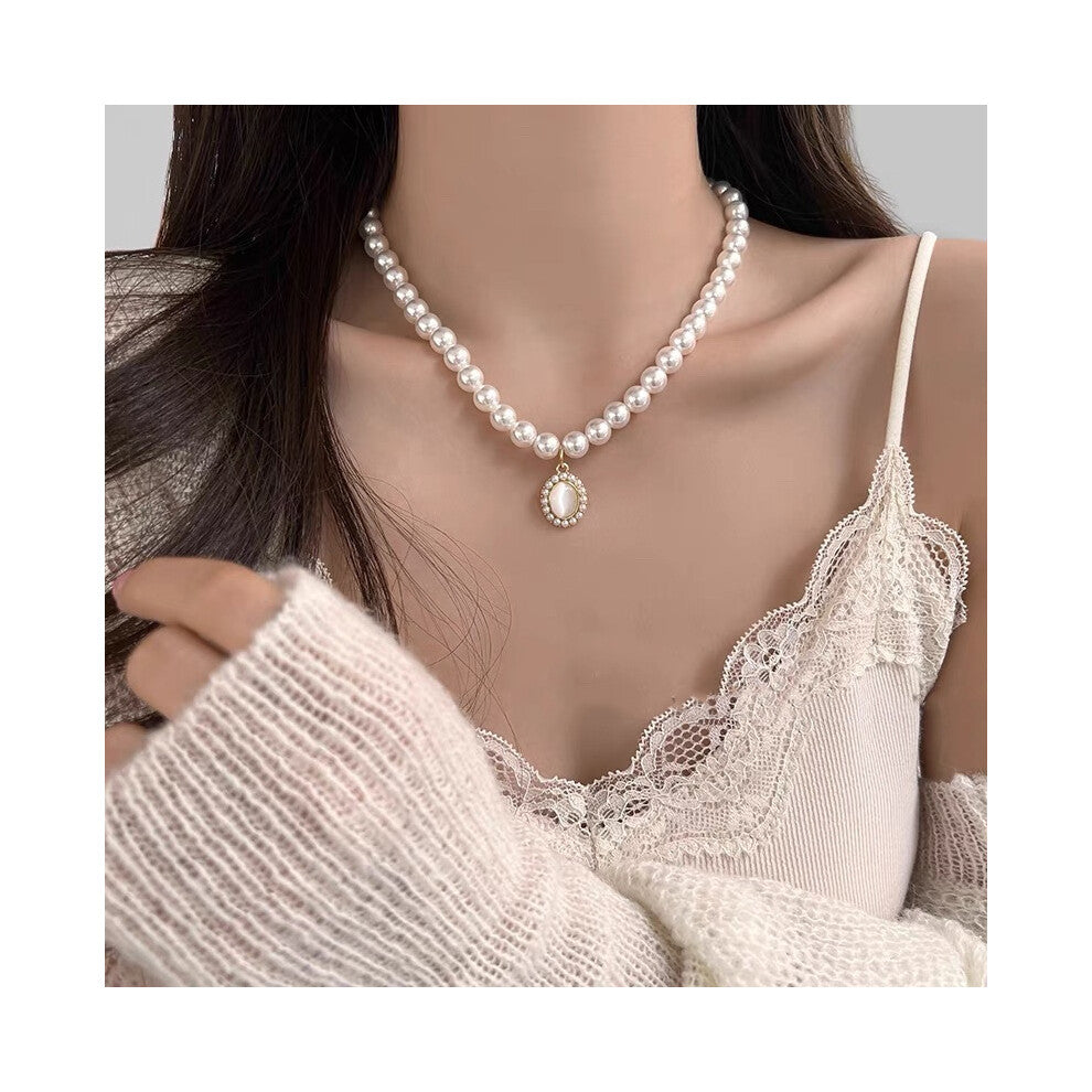 (MY34887) Light luxury design, high-end and fashionable style, collarbone chain, neck chain, sweater chain, bead chain