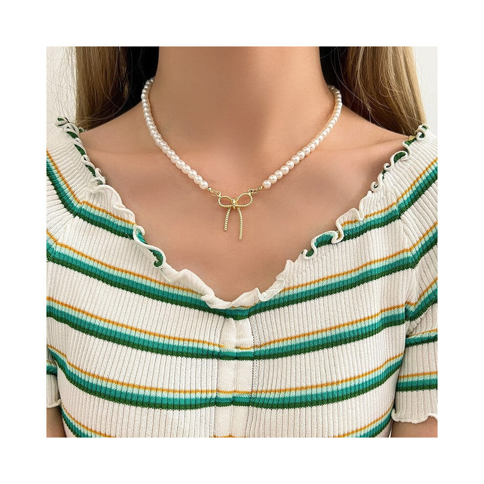 (MY36337) Light luxury design, high-end and fashionable style, collarbone chain, neck chain, sweater chain, bead chain