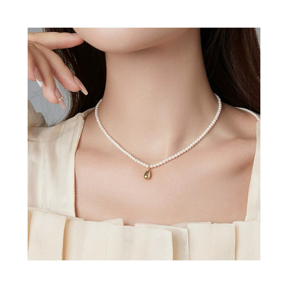 (MY37324) Light luxury design, high-end and fashionable style, collarbone chain, neck chain, sweater chain, bead chain