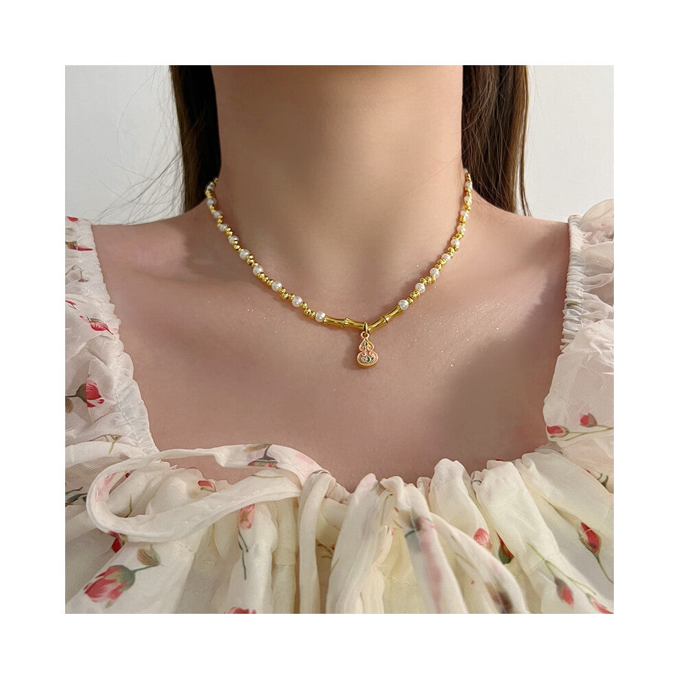 (MY37390) Light luxury design, high-end and fashionable style, collarbone chain, neck chain, sweater chain, bead chain