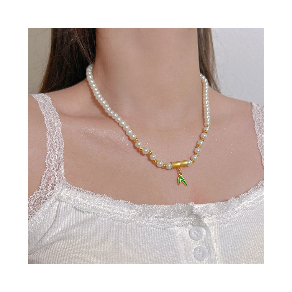 (MY37629) Light luxury design, high-end and fashionable style, collarbone chain, neck chain, sweater chain, bead chain