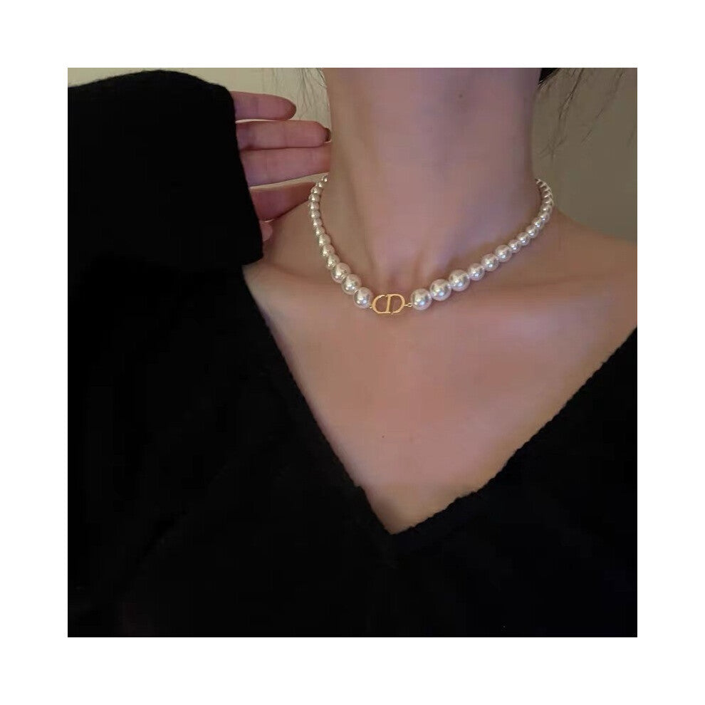 (MY37779) Light luxury design, high-end and fashionable style, collarbone chain, neck chain, sweater chain, bead chain