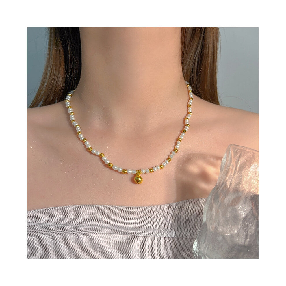 (MY37855) Light luxury design, high-end and fashionable style, collarbone chain, neck chain, sweater chain, bead chain