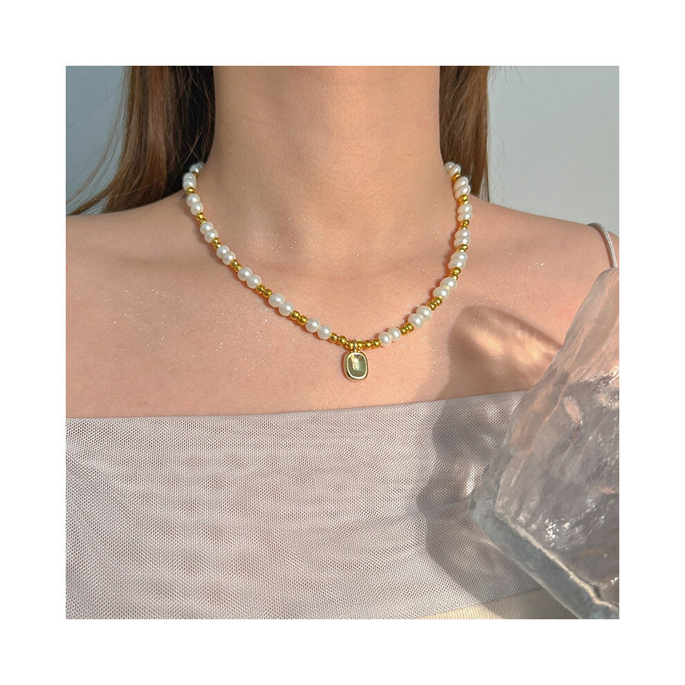 (MY38017) Light luxury design, high-end and fashionable style, collarbone chain, neck chain, sweater chain, bead chain