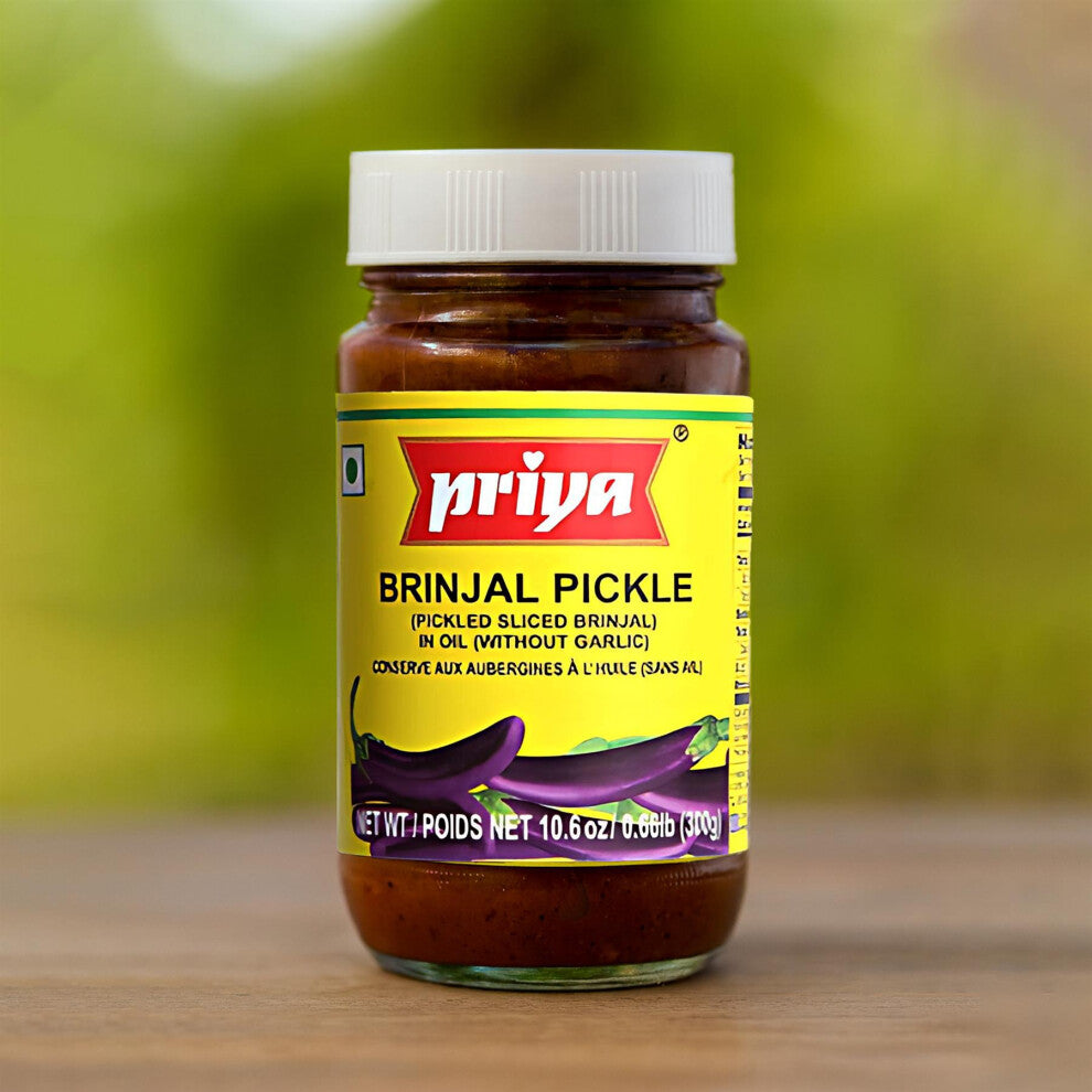 Priya Brinjal Pickle – 300g | Authentic South Indian Taste | Spicy & Tangy Eggplant Achar