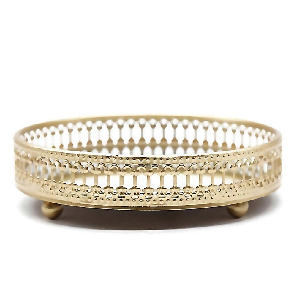 For Nordic Glass Iron Tray Household Light Luxury Decoration Fruit Tray Cosmetics Jewelry Storage T