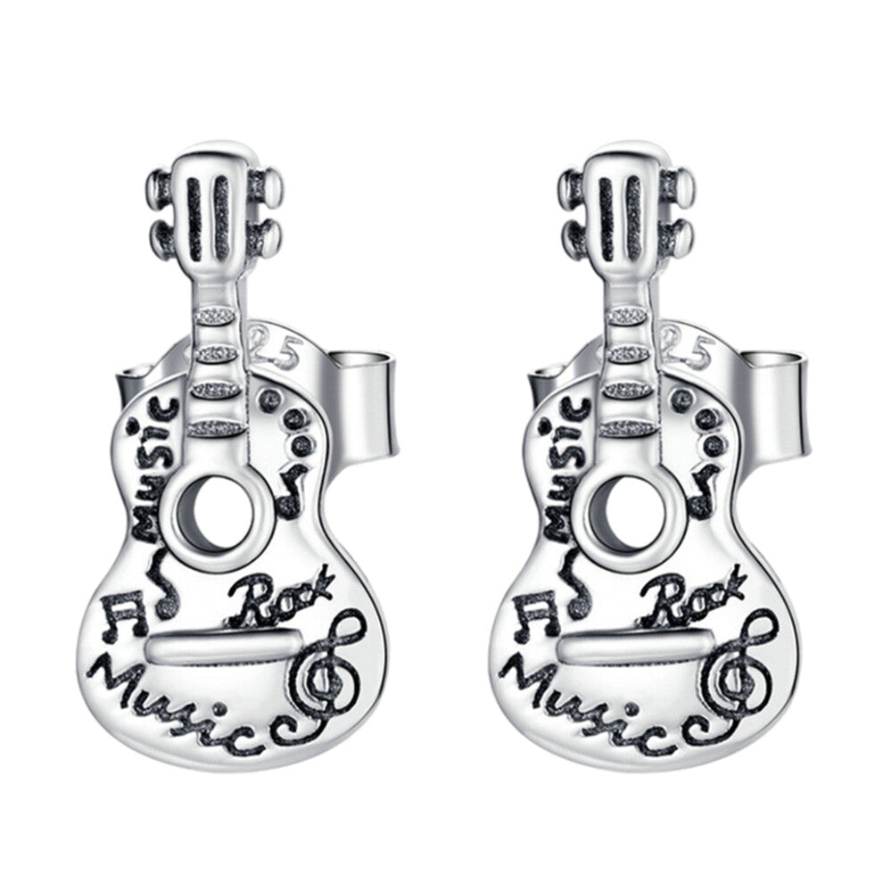 Non-toxic Guitar Charms Earring Skin-friendly And Smooth Line Friends