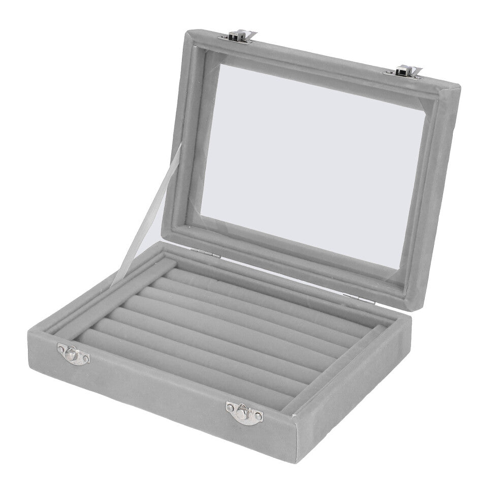 Jewelry Box 7 Slots Velvet Jewellery Holder