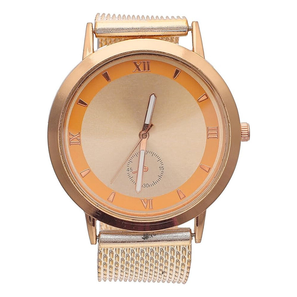 Hemobllo Watches for Women : Quartz Watch with Adjustable Strap Bracelet Watch for Daily and Formal Occasions (Rose Gold)