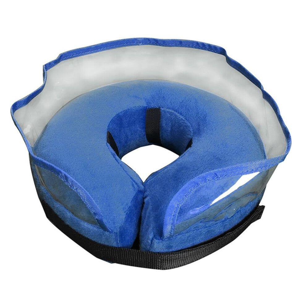 Inflatable Pet Collar for Dogs and Cats, Elizabethan Protective Cone, Adjustable Size, Soft Material, Plain Design