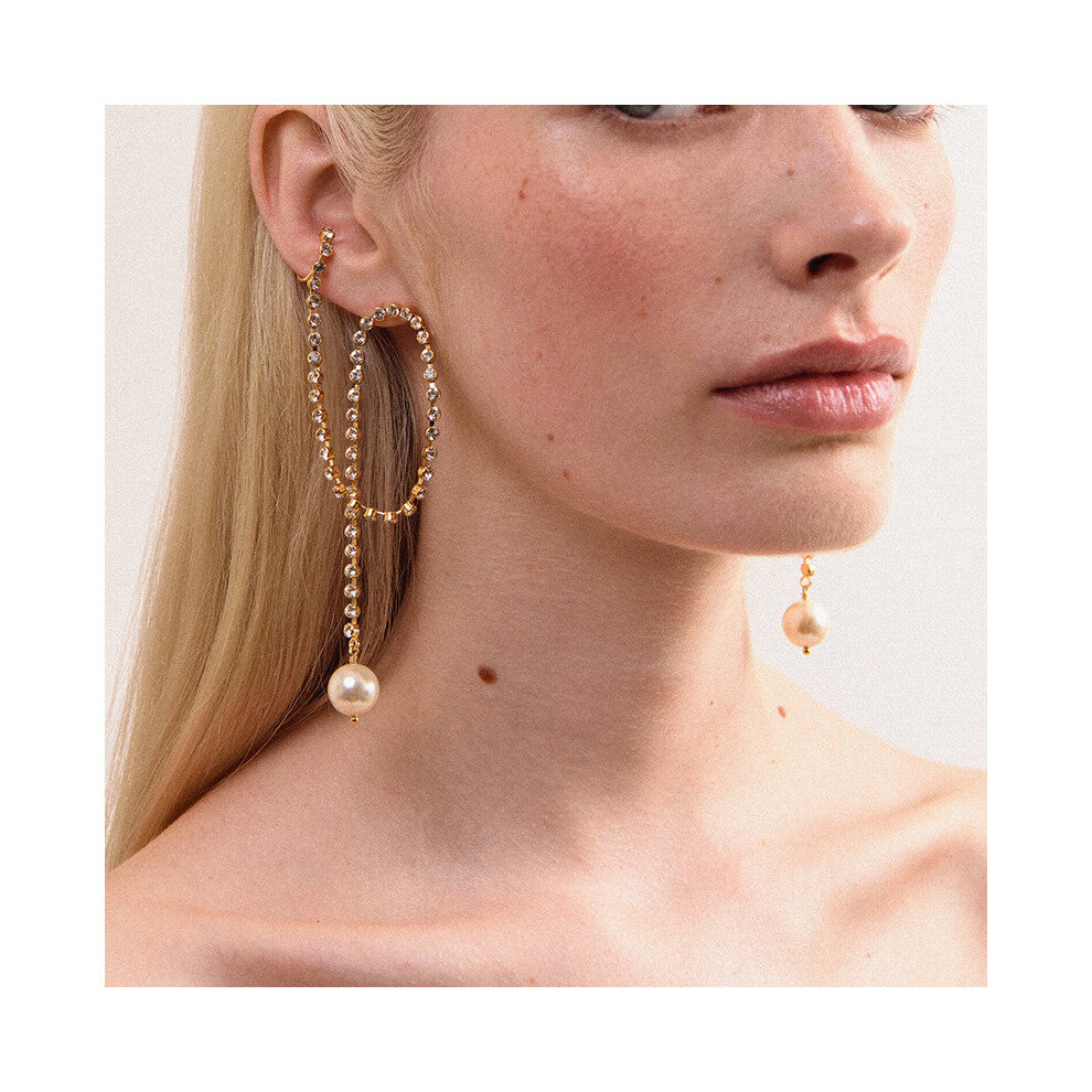 Tassel Earrings Simple Irregular Rhinestone Wedding Accessories for Women Silver