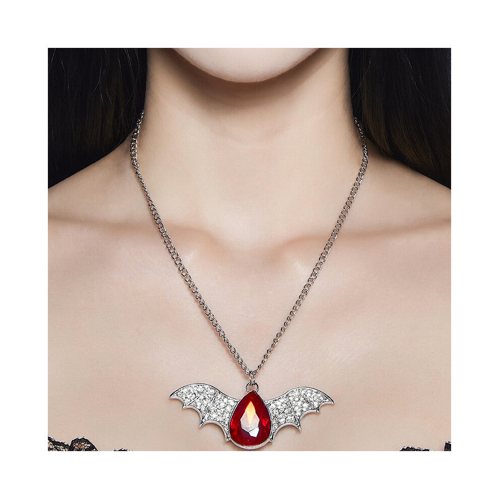 Hot Selling Bat Necklace Halloween Rhinestone Clavicle Necklace Dark Series Women Accessories T2 Gold Plating