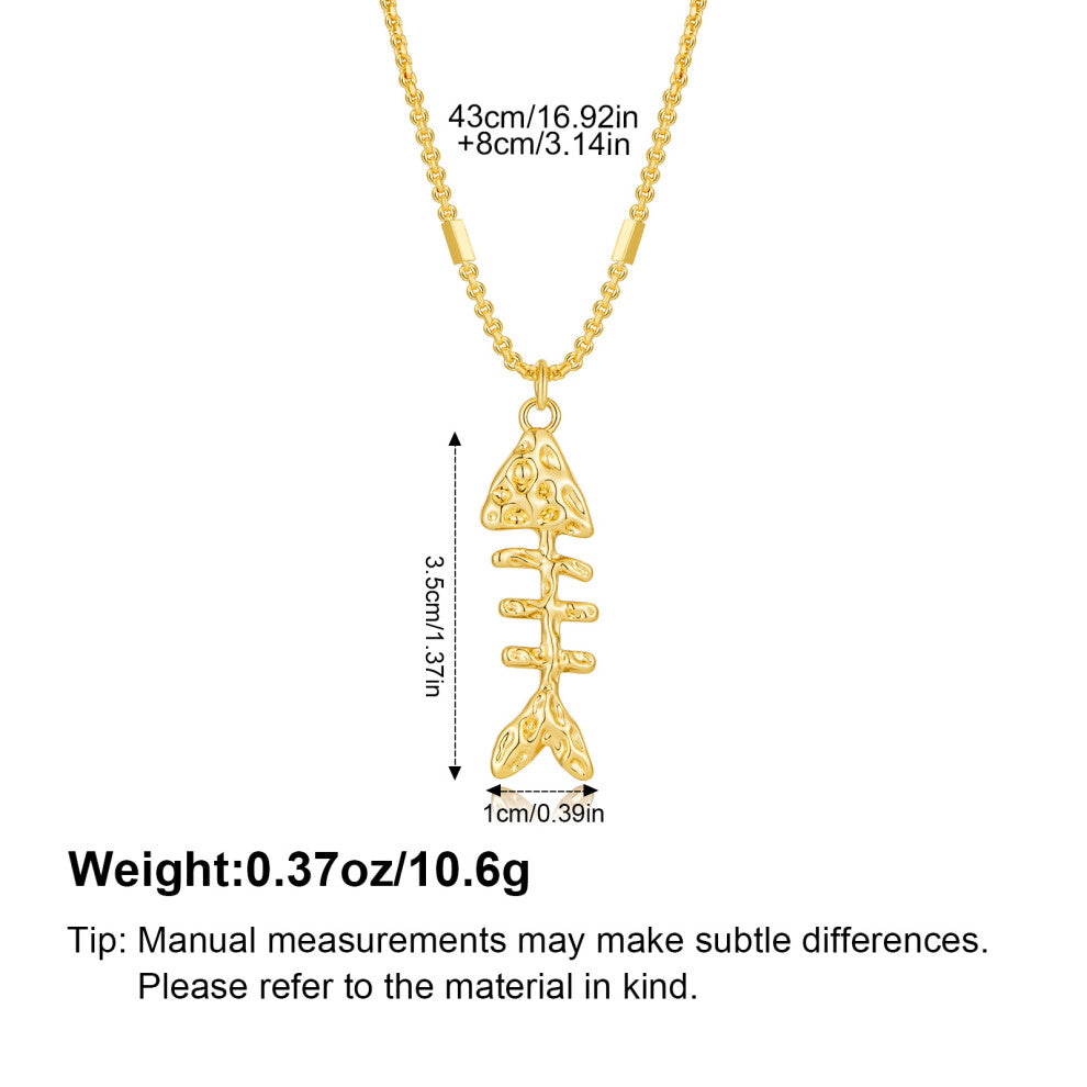 Personalized Seaside Vacation Koi Pearl Fish Copper Necklace Simple Jewelry Accessories JIUXUN-XL250184A