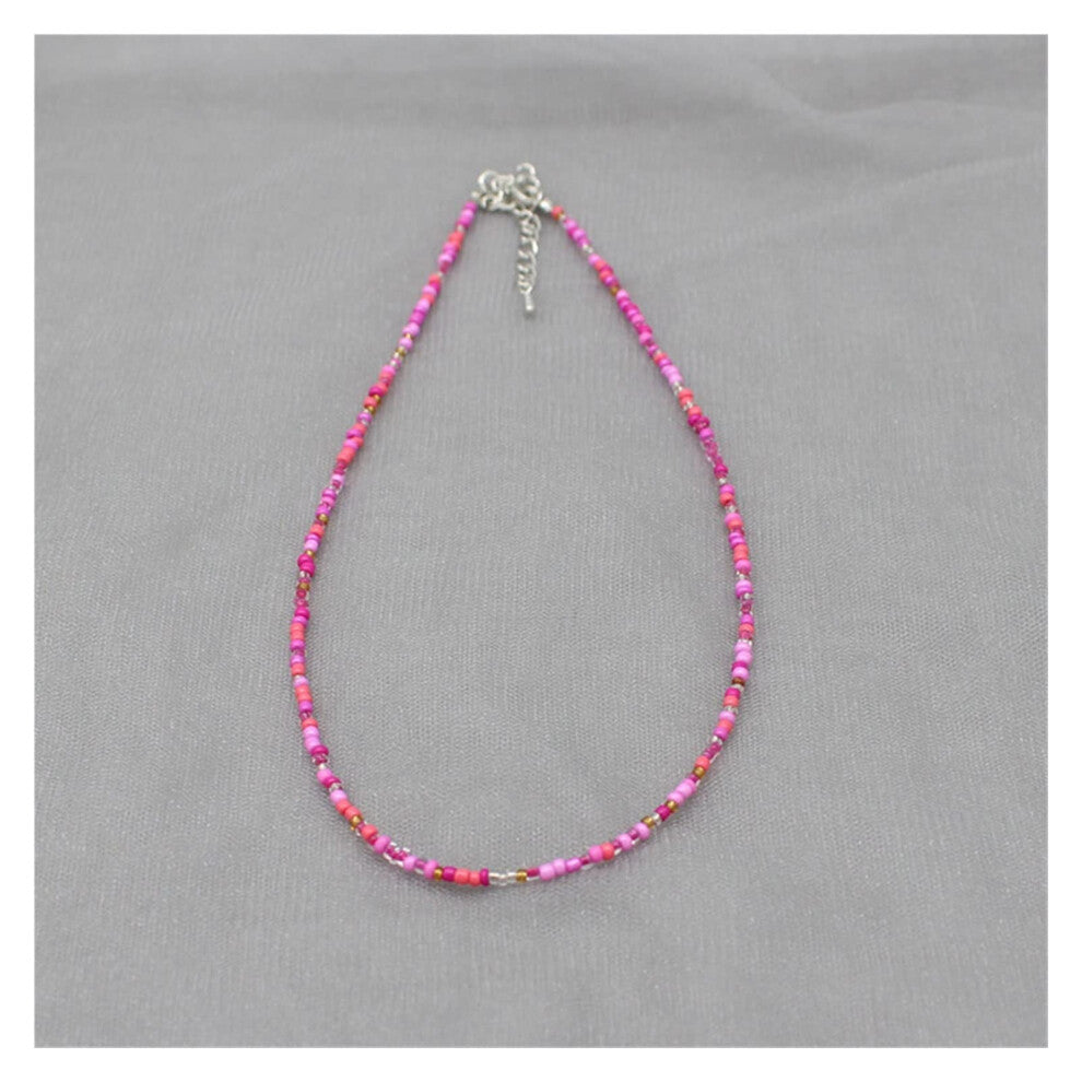 Women's Handmade Thread Neck Charm Necklace, Colourful Metal Jewellery Gift for Her, Unique Bohemian Style