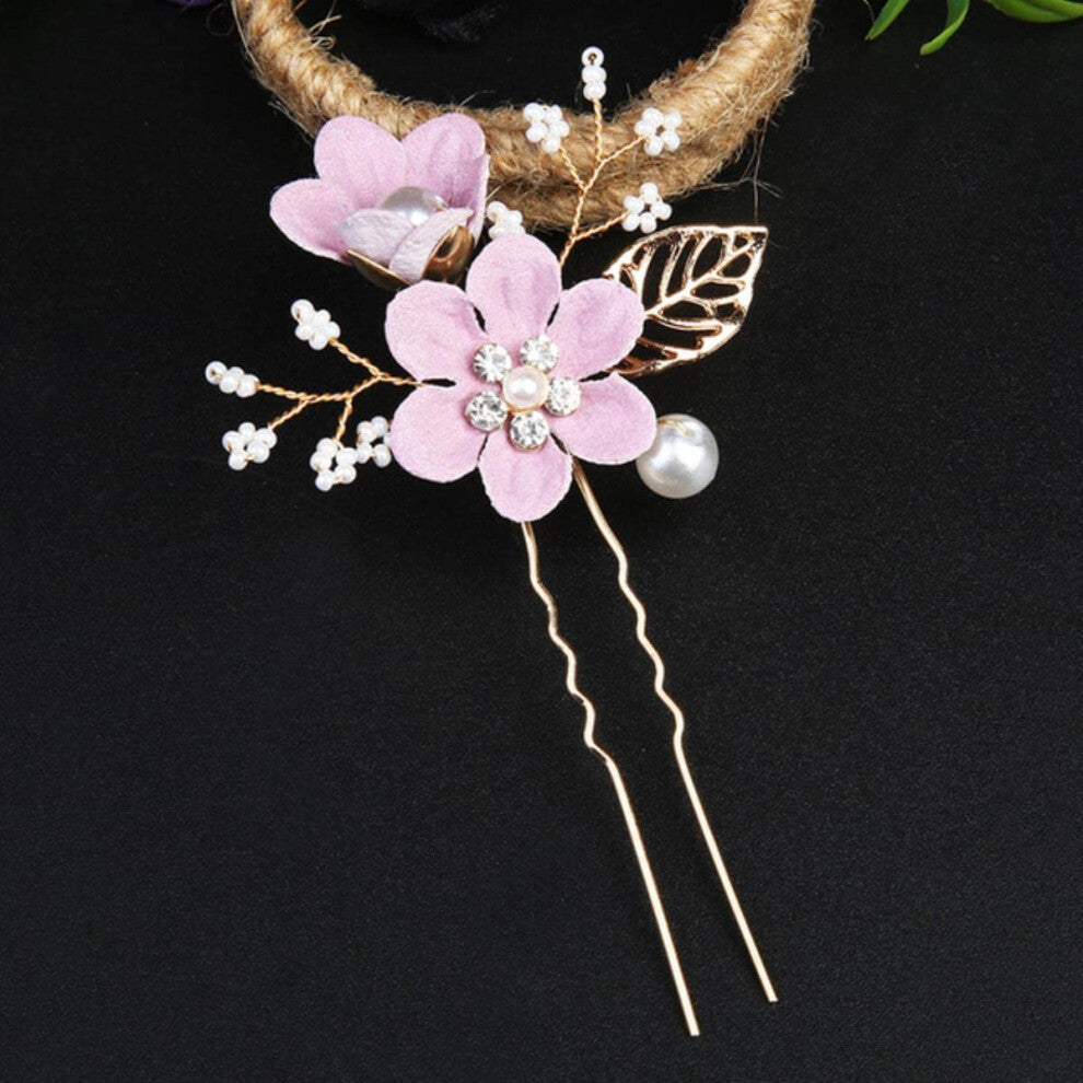 Bridal Wedding Golden Leaf Hair Comb Accessories Crown Headpiece for Women Flower Design Gold Colour Hair Jewelry