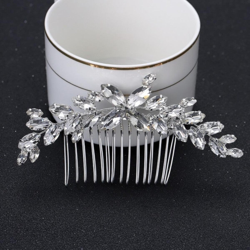 Bridal Hair Comb Crowns Wedding Hair Accessories for Women Rhinestone Pearl Tiaras Charming Hairpieces for Girls