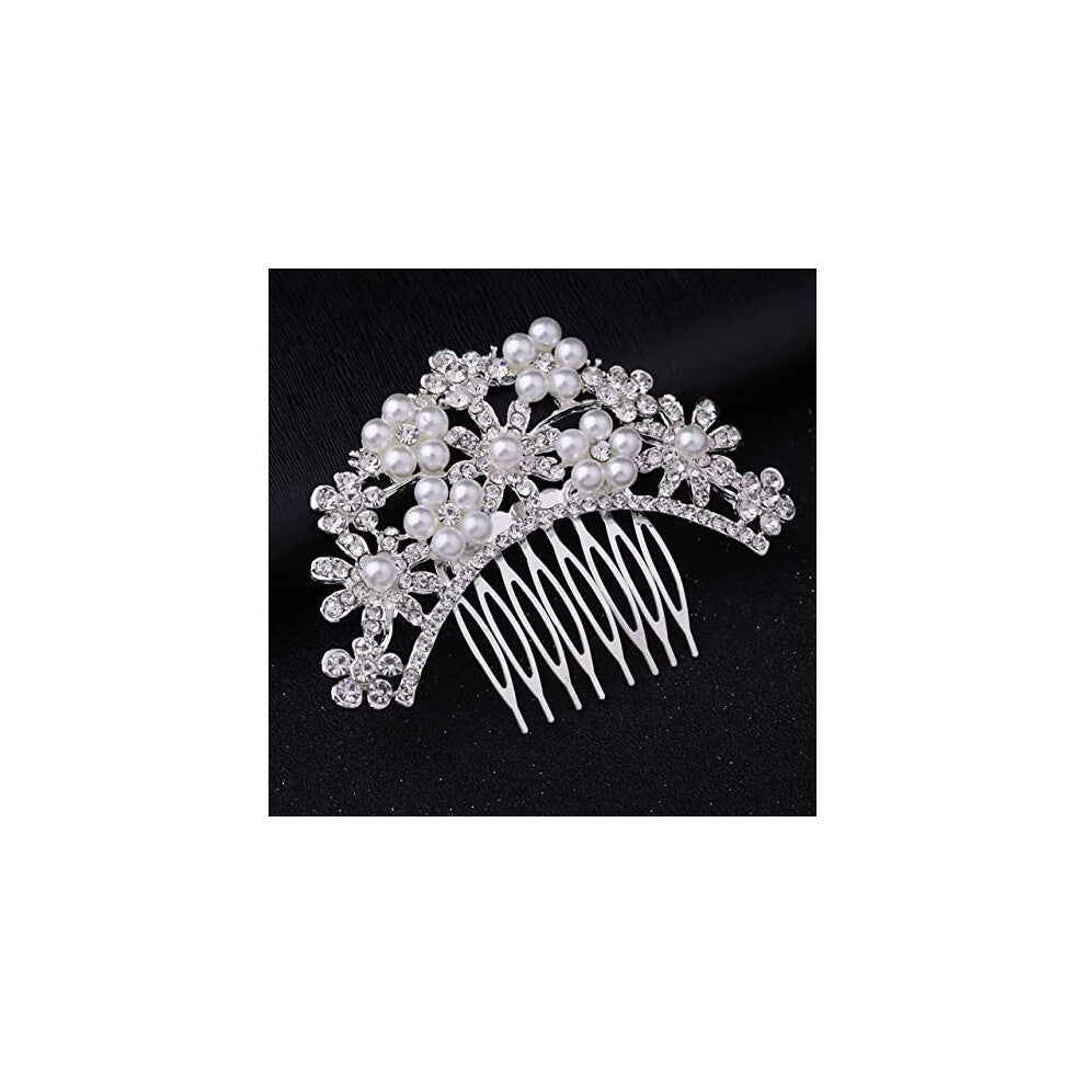 Beautiful Bridal Hair Comb, Wedding Dress Hair Accessories, Pearl Hairpins for Women, Elegant Bridal Headpiece, Ornate Hair Jewelry