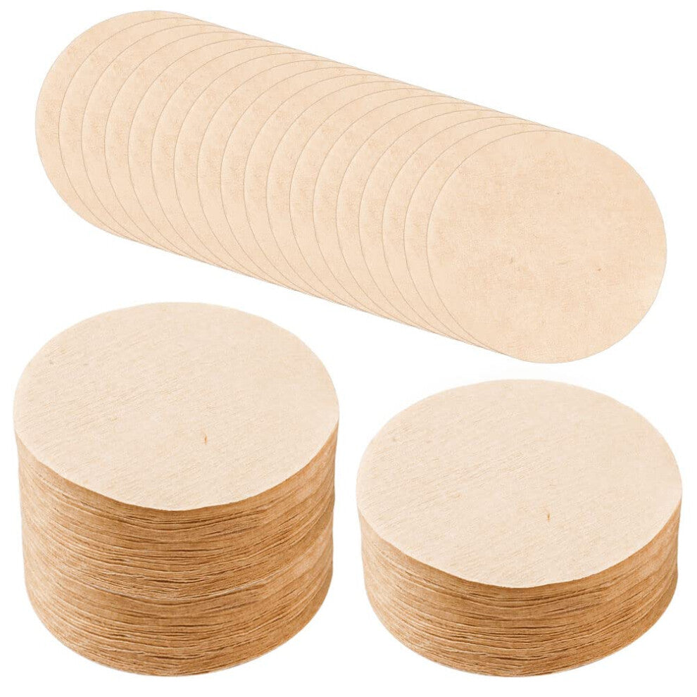 400 Pcs Unbleached Natural Paper, 6.4x6.4 cm Coffee Filters Round Repl