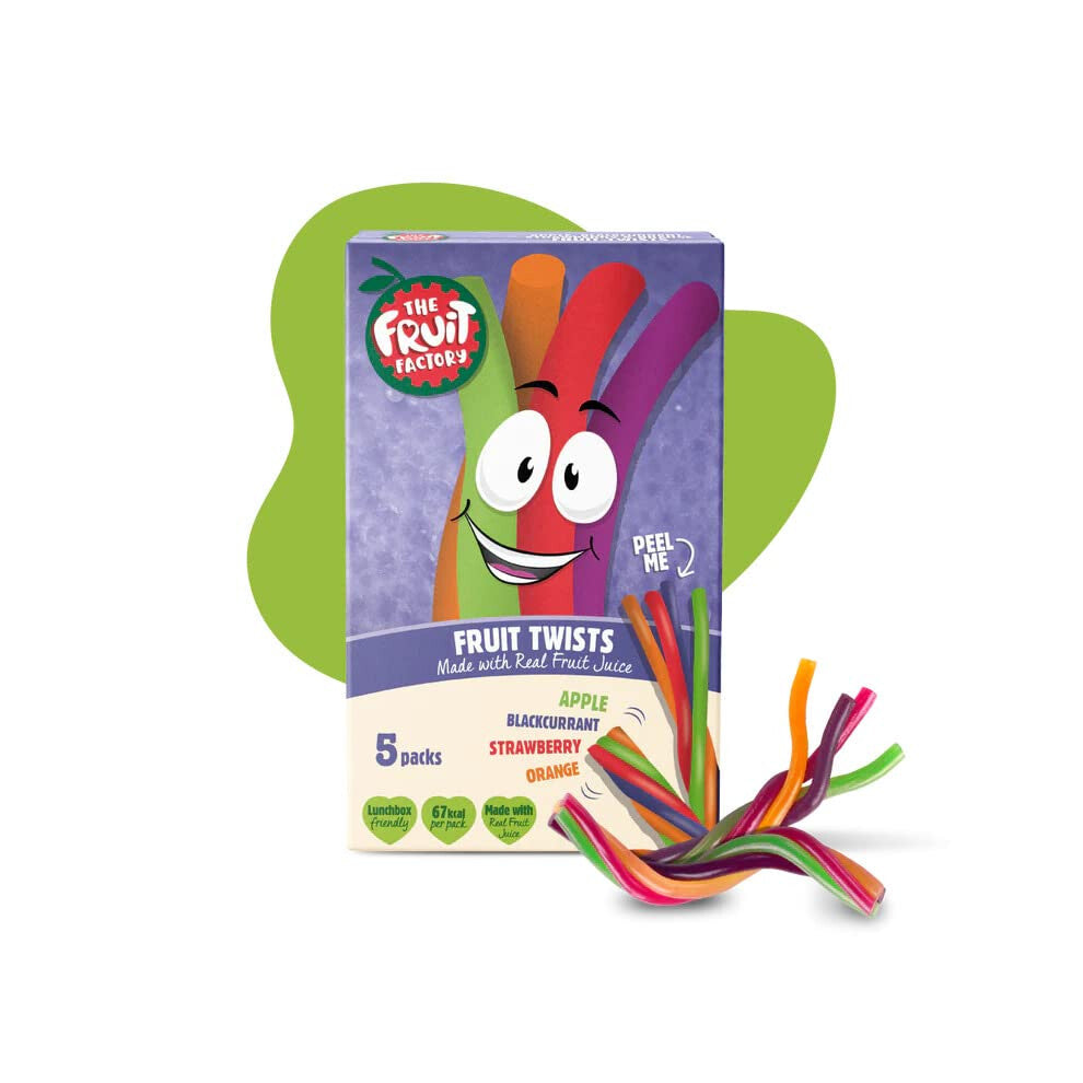 The Fruit Factory Apple-Blackcurrant-Strawberry-Orange Fruit Twists Juice 18g x 5 (Pack of 9)