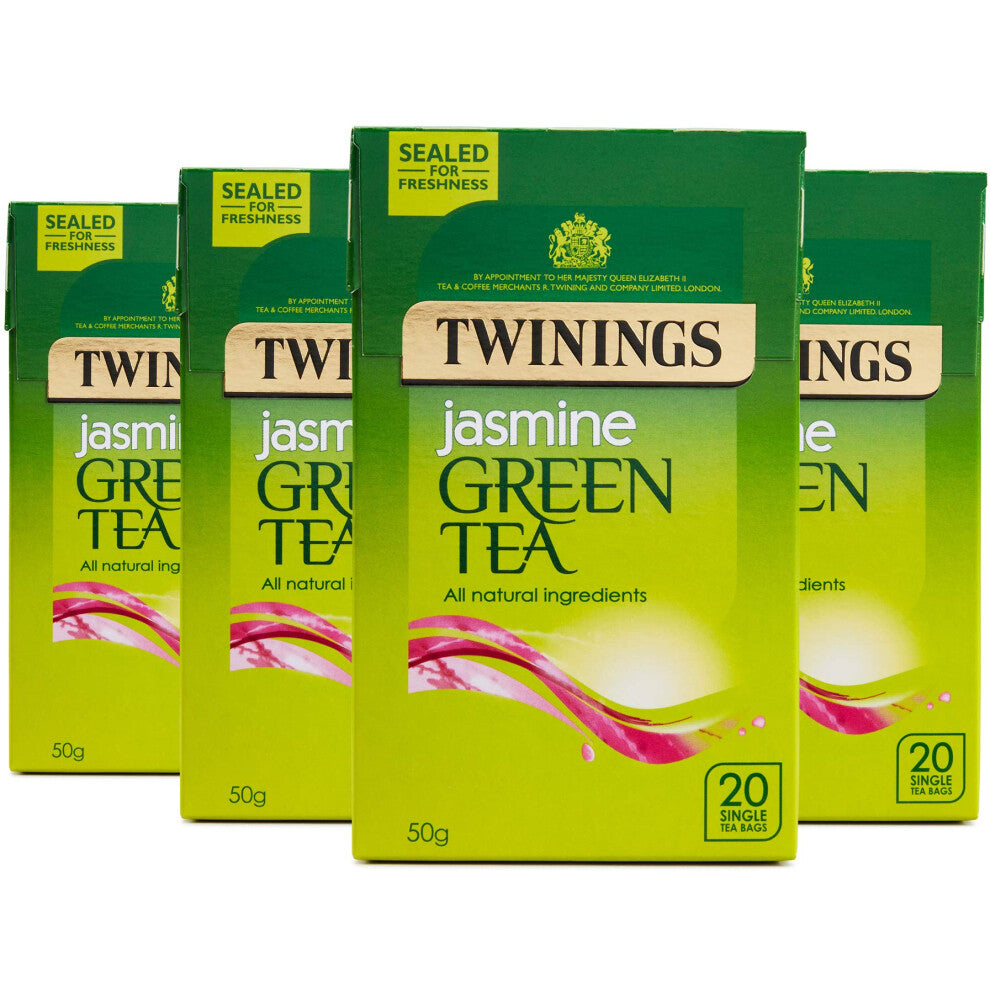 Twinings Jasmine Green Tea 80 Tea Bags (Multipack of 4 x 20 Tea Bags)