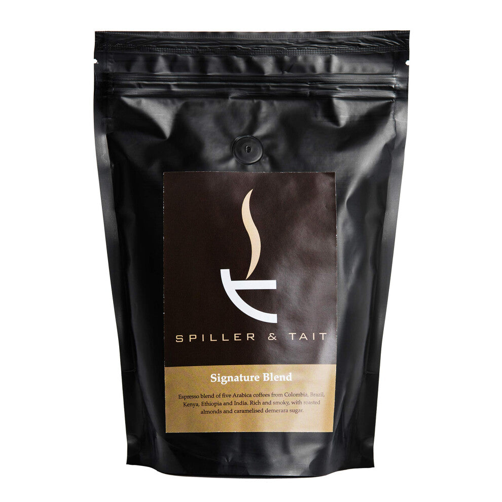 Spiller & Tait Signature Blend - Ground Coffee 500g Bag - Multi Award Winning - Roasted in Small Batches in the UK ? Suitable Ground Coffee for