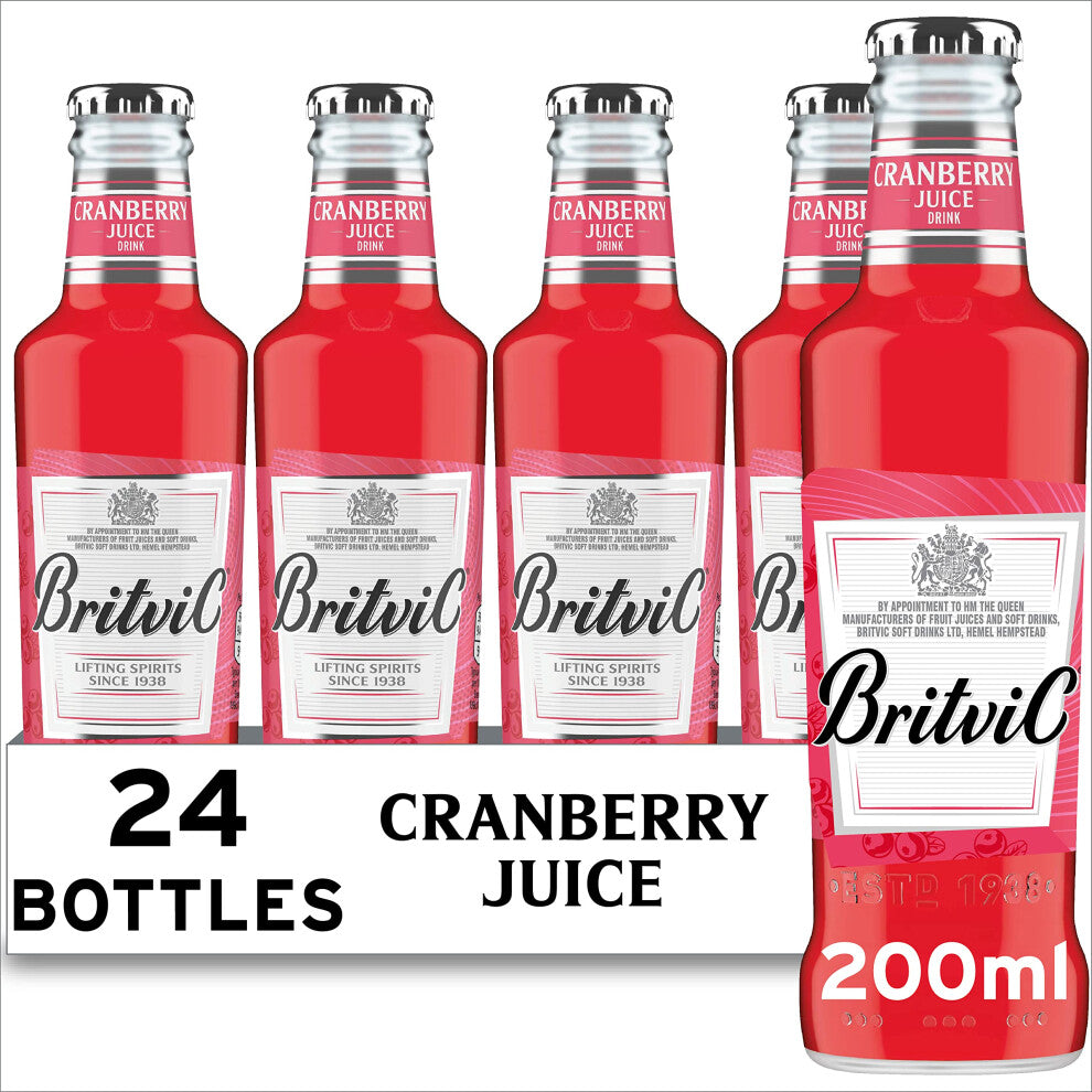 Britvic Cranberry Juice - Expertly Blended Drink - Pack of 24 x 200ml
