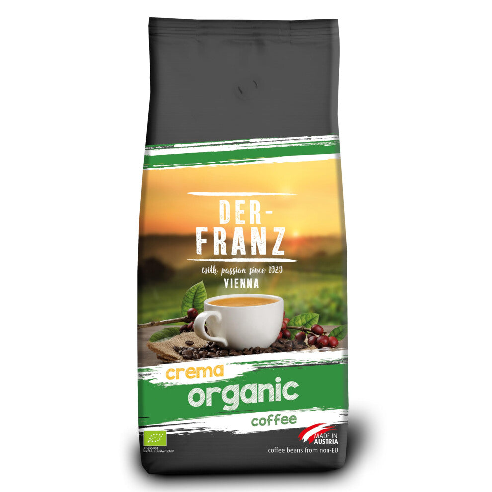 Der-Franz Crema organic Coffee, ground, 1000 g