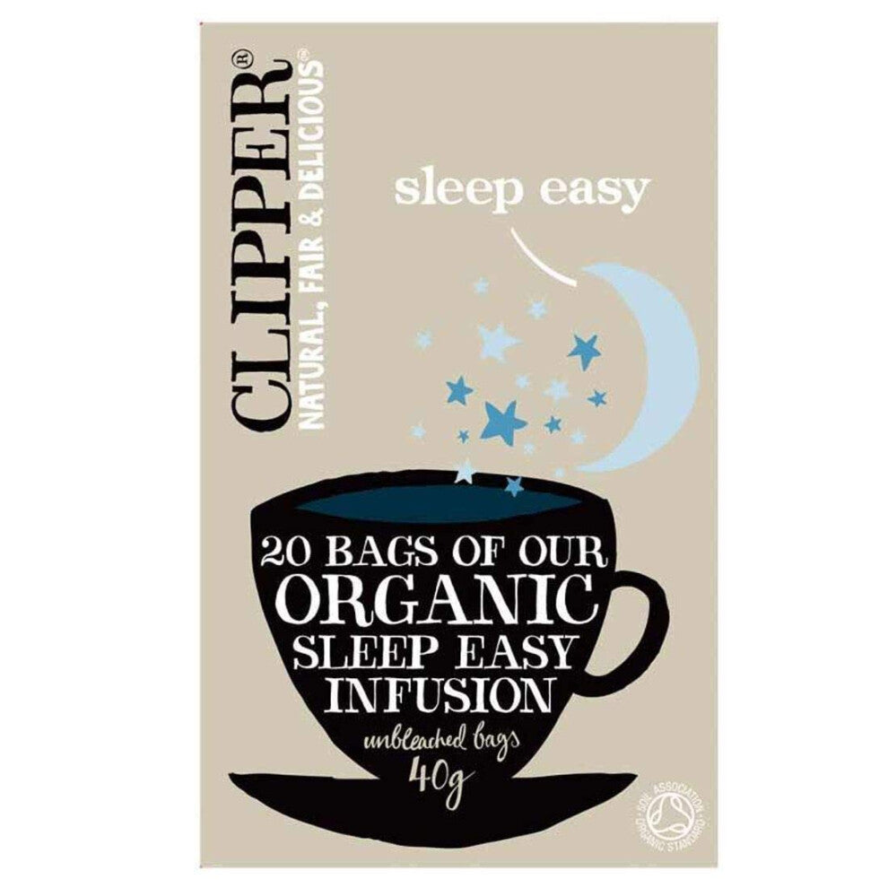 Clipper Organic Sleep Easy Infusion Tea bags 20 per pack (Case Of 4, Total 80 Teabags)
