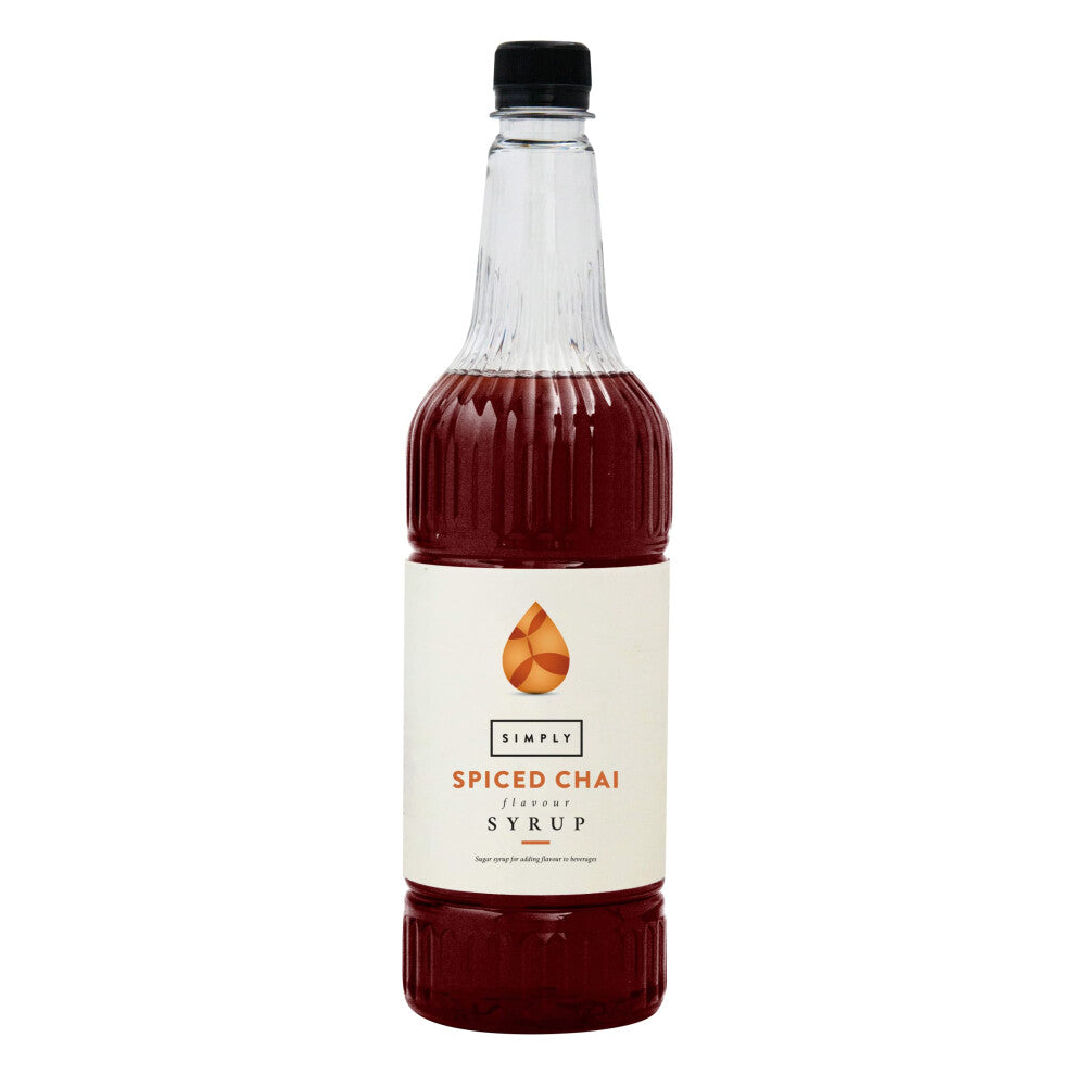 Simply Spiced Chai Syrup, Vegan & Nut Free Flavoured Syrup for Coffee, Cocktails & Baking (1 Litre)