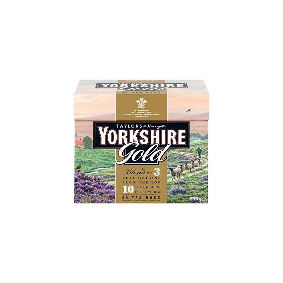 Taylors of Harrogate Yorkshire Gold Tea Bags 80 per pack - Pack of 2